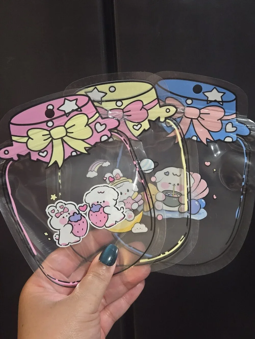Cute Jar-Shaped Pouch – Pink, Yellow & Blue